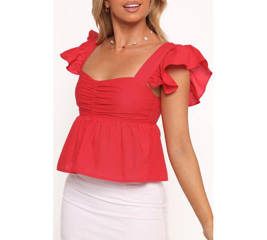 Женская блузка Lyric с рюшами, красная, размер XS Petal and Pup, Red
Женская блузка Lyric с рюшами, красная, размер XS Petal and Pup, Red