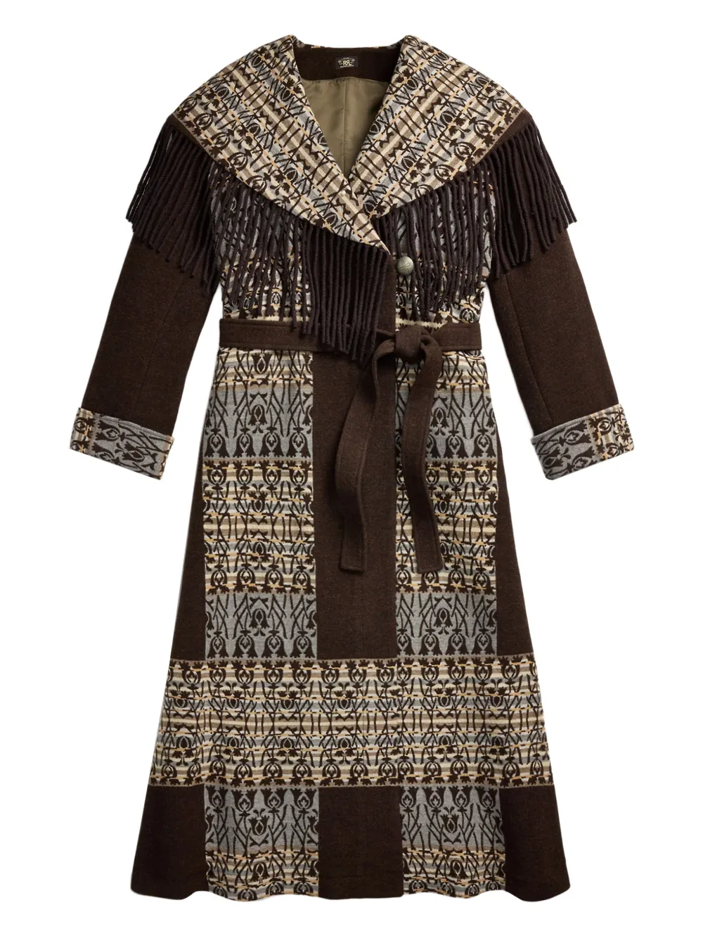 Жаккардовое пальто Ralph Lauren Rrl, коричневый
Жаккардовое пальто Ralph Lauren Rrl, коричневый