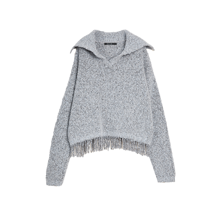 ELLE Свитер Women's Gray Blue Lapel Moderate Others
ELLE Свитер Women's Gray Blue Lapel Moderate Others