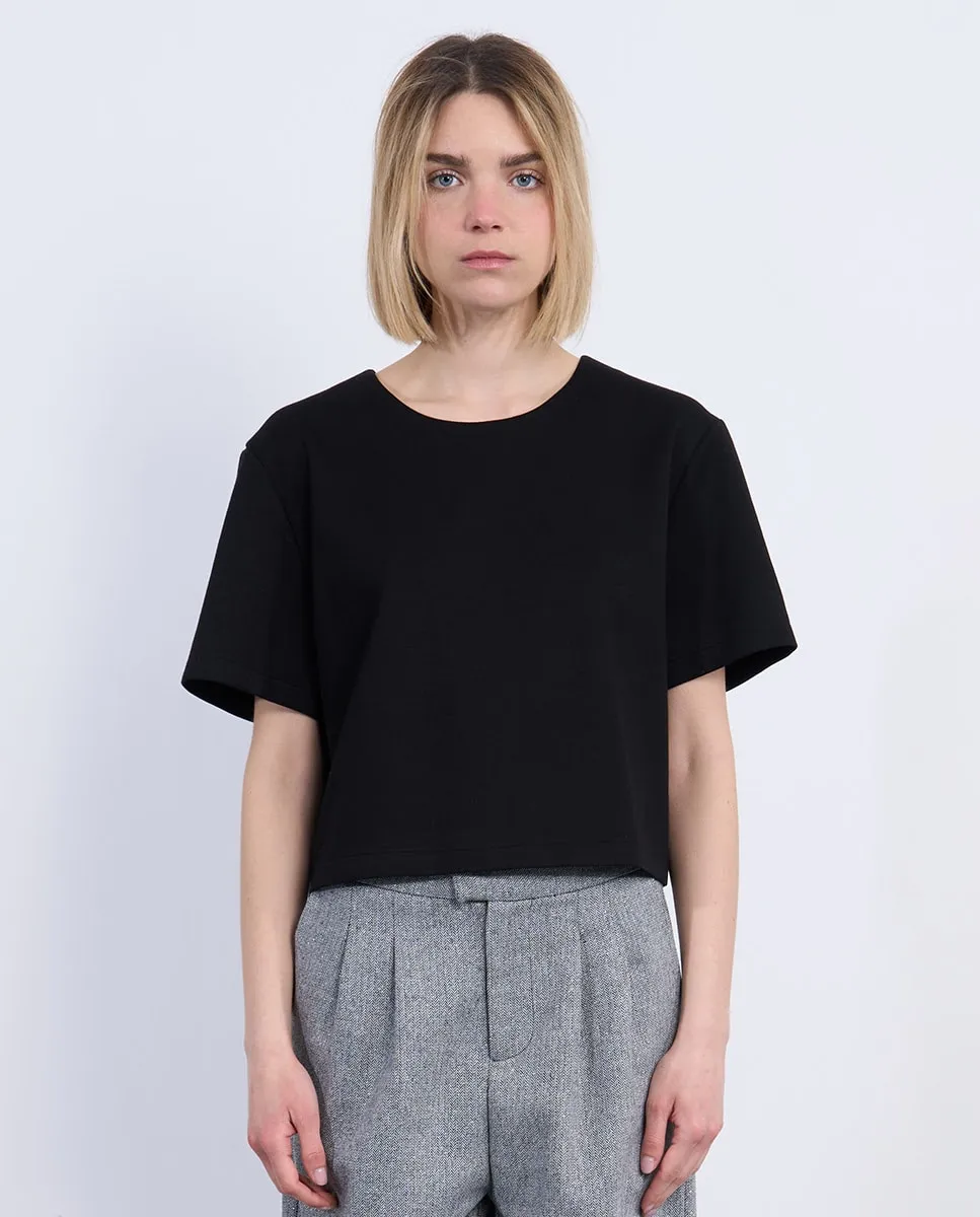 Женский топ с коротким рукавом, застежка на пуговицу на затылке Lili Sidonio, черный
Женский топ с коротким рукавом, застежка на пуговицу на затылке Lili Sidonio, черный