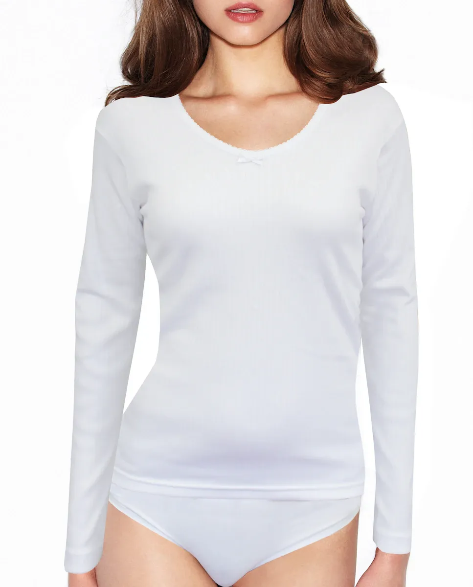 Женская майка в рубчик с длинными рукавами Promise, белый
Женская майка в рубчик с длинными рукавами Promise, белый