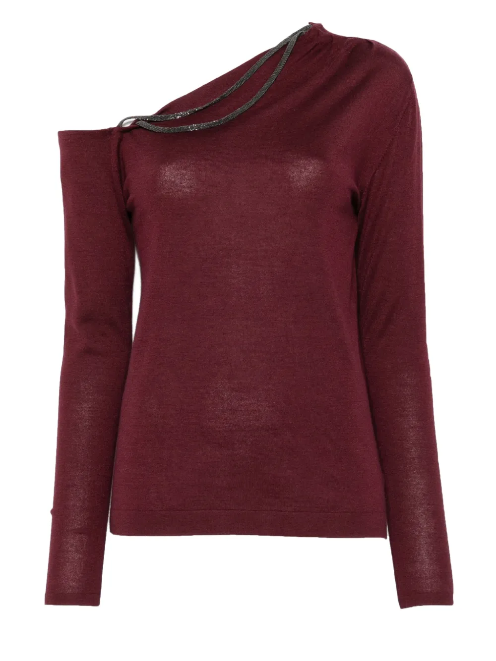 Топ на одно плечо с цепочкой Brunello Cucinelli, красный
Топ на одно плечо с цепочкой Brunello Cucinelli, красный