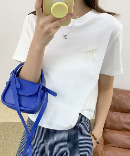 Мини-футболка с лентой Aimoha, белый
Мини-футболка с лентой Aimoha, белый