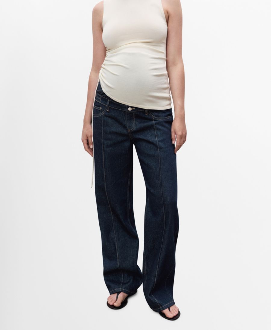 Женские прямые джинсы для беременных с декоративной строчкой MANGO, Open Blue
Женские прямые джинсы для беременных с декоративной строчкой MANGO, Open Blue