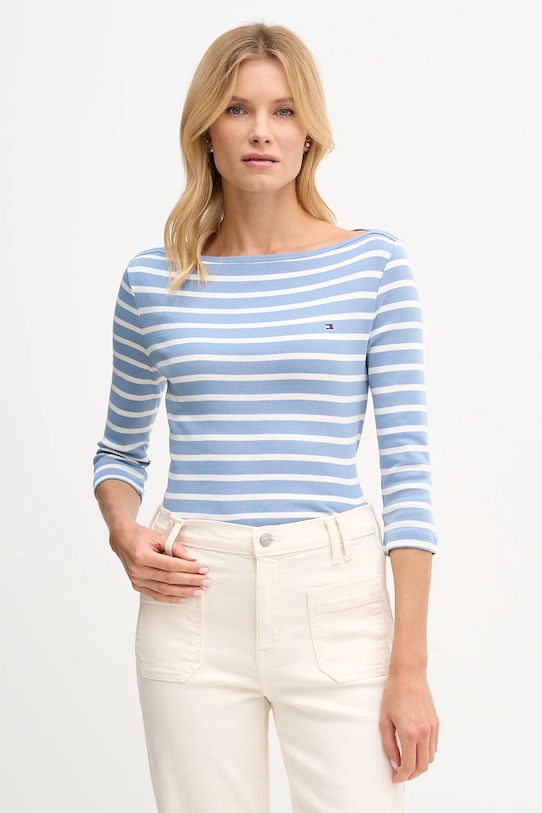 Хлопковый лонгслив Tommy Hilfiger, синий
Хлопковый лонгслив Tommy Hilfiger, синий