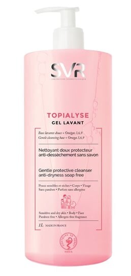 Очищающий гель для сухой и чувствительной кожи, 1000 мл SVR Topialyse Gel Douche
Очищающий гель для сухой и чувствительной кожи, 1000 мл SVR Topialyse Gel Douche