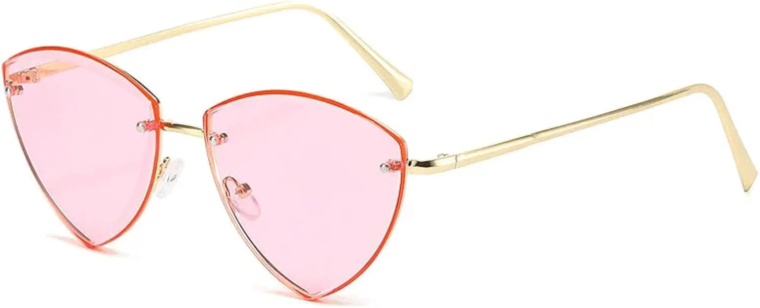 Винтажные солнцезащитные очки без оправы для женщин и мужчин, роскошные очки-«кошачий глаз» без оправы с защитой от УФ-излучения UV400 VVTWSSW, Gold-pink
Винтажные солнцезащитные очки без оправы для женщин и мужчин, роскошные очки-«кошачий глаз» без оправы с защитой от УФ-излучения UV400 VVTWSSW, Gold-pink