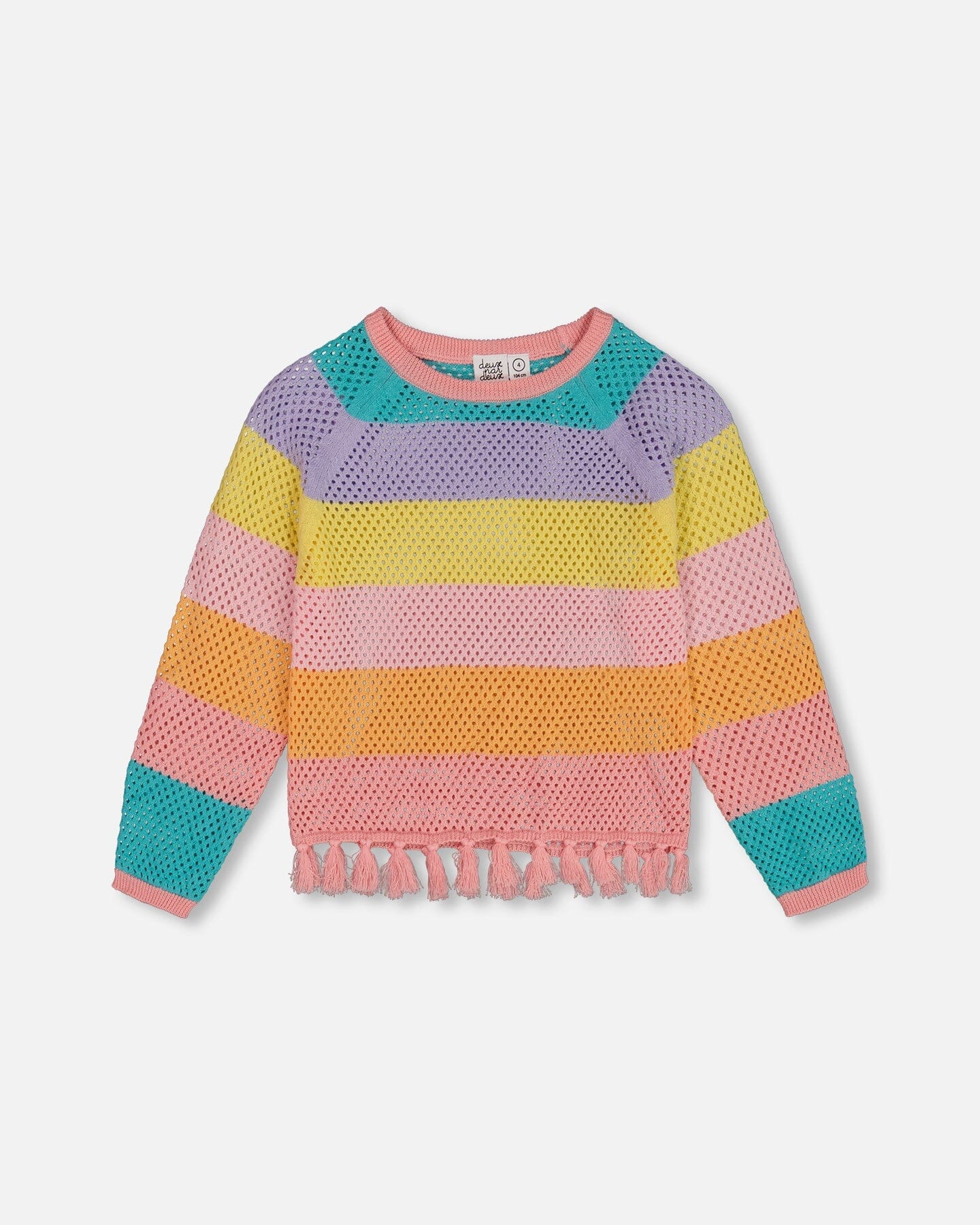 Хлопковый свитер с бахромой в разноцветные полоски Deux par Deux, цвет multicolored stripes
Хлопковый свитер с бахромой в разноцветные полоски Deux par Deux, цвет multicolored stripes