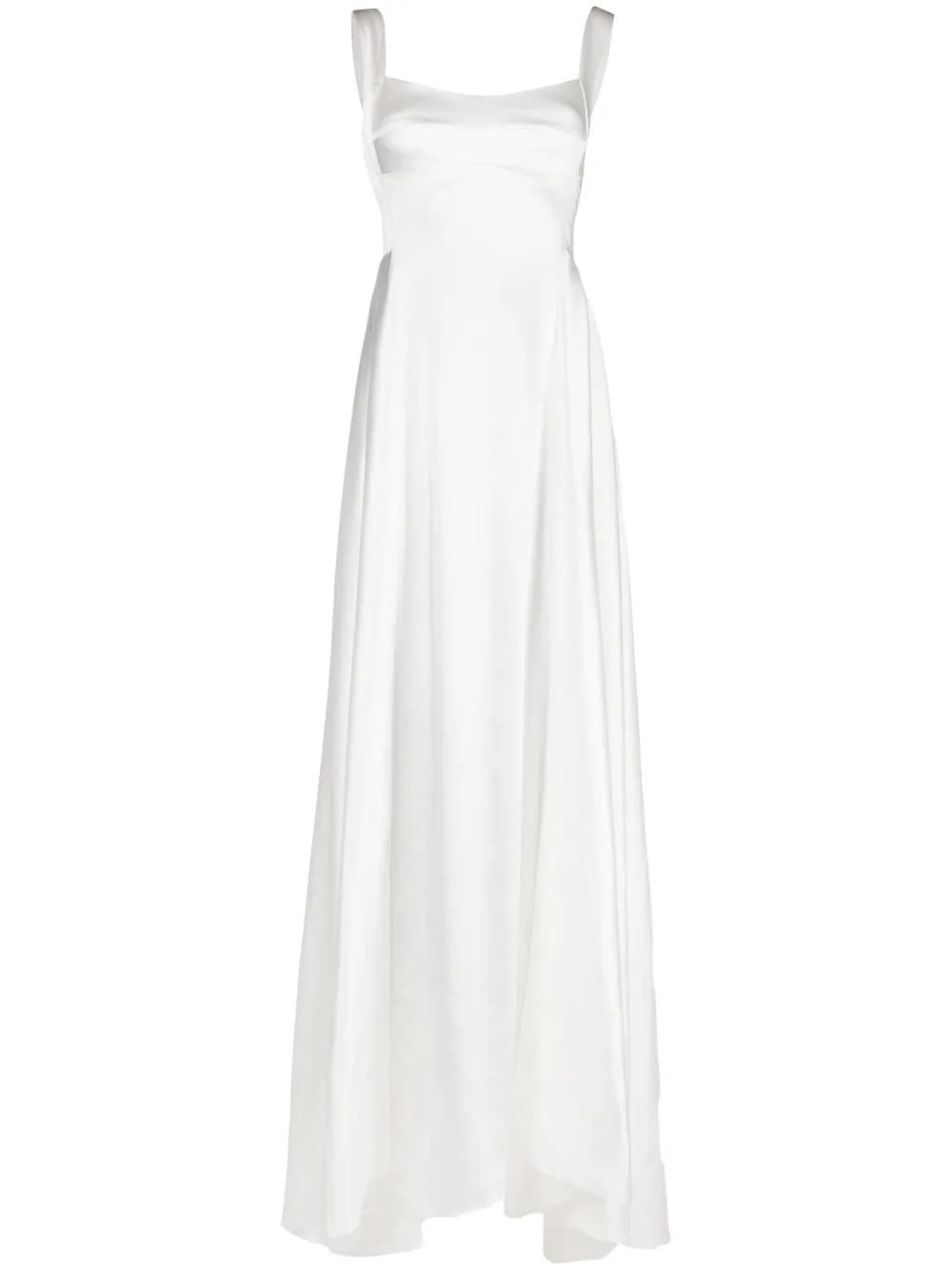 Атласное платье с V-образным вырезом на спине Atu Body Couture, белый 
Атласное платье с V-образным вырезом на спине Atu Body Couture, белый