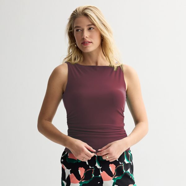 Женская трикотажная майка с боковыми сборками Nine West, цвет maddie plum
Женская трикотажная майка с боковыми сборками Nine West, цвет maddie plum