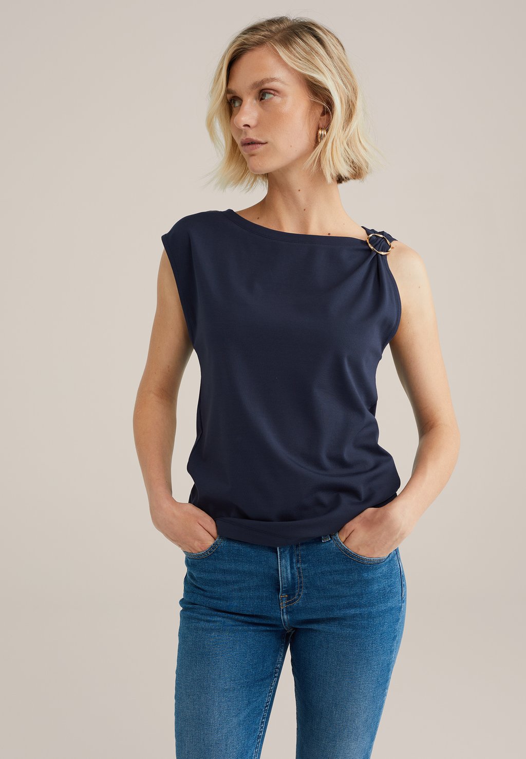 Топ WE Fashion, темно-синий
Топ WE Fashion, темно-синий