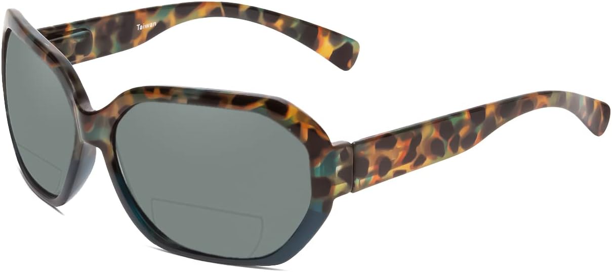 Женские солнцезащитные очки для чтения Calabria 644SB увеличенного размера с шестиугольными бифокальными линзами, поляризованными линзами, защитой от УФ-излучения и жестким футляром, Tortoise
Женские солнцезащитные очки для чтения Calabria 644SB увеличенного размера с шестиугольными бифокальными линзами, поляризованными линзами, защитой от УФ-излучения и жестким футляром, Tortoise