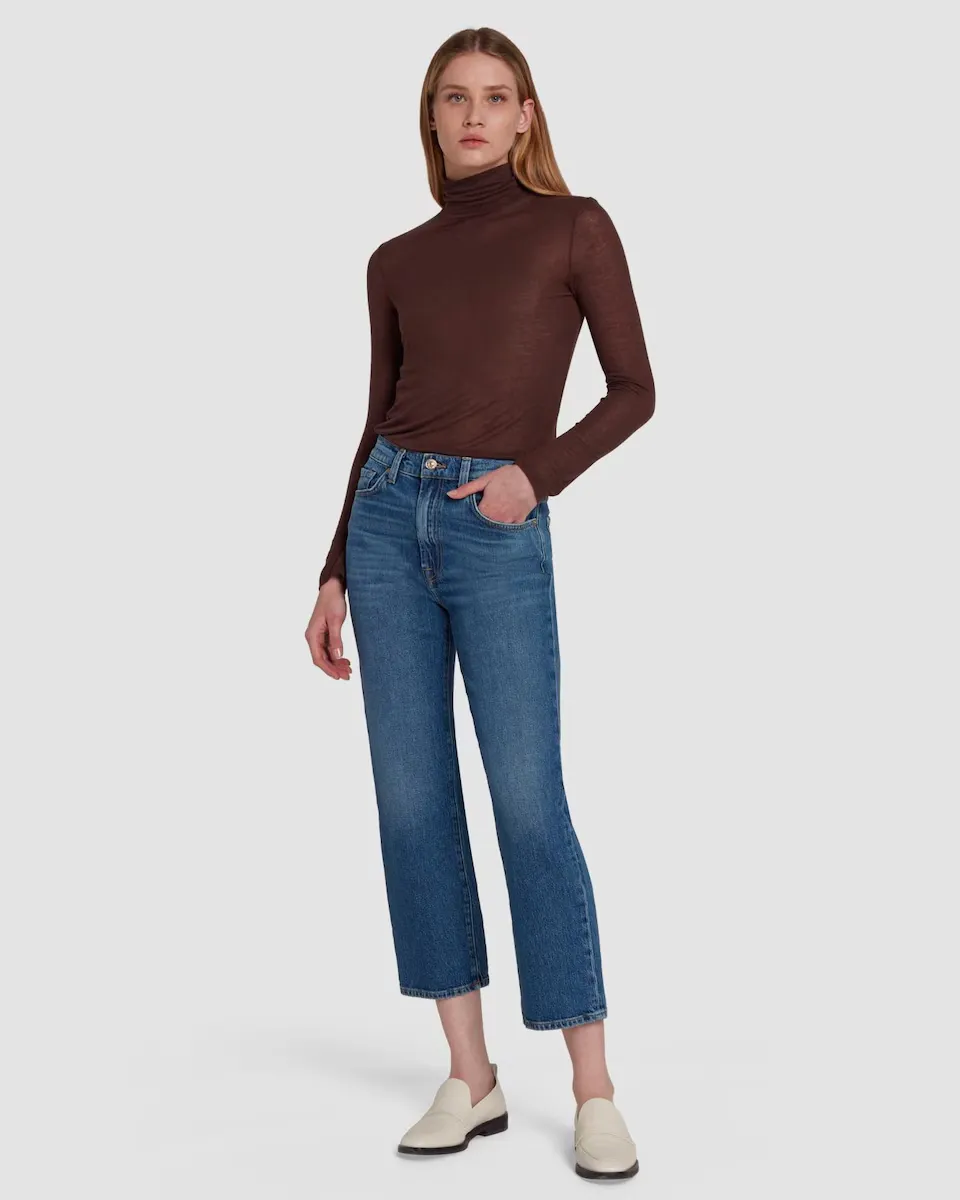 Женские прямые джинсы Logan Stovepipe с высокой посадкой 7 For all mankind, синий
Женские прямые джинсы Logan Stovepipe с высокой посадкой 7 For all mankind, синий