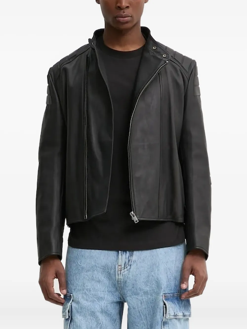 Кожаная куртка на молнии Hugo, черный
Кожаная куртка на молнии Hugo, черный