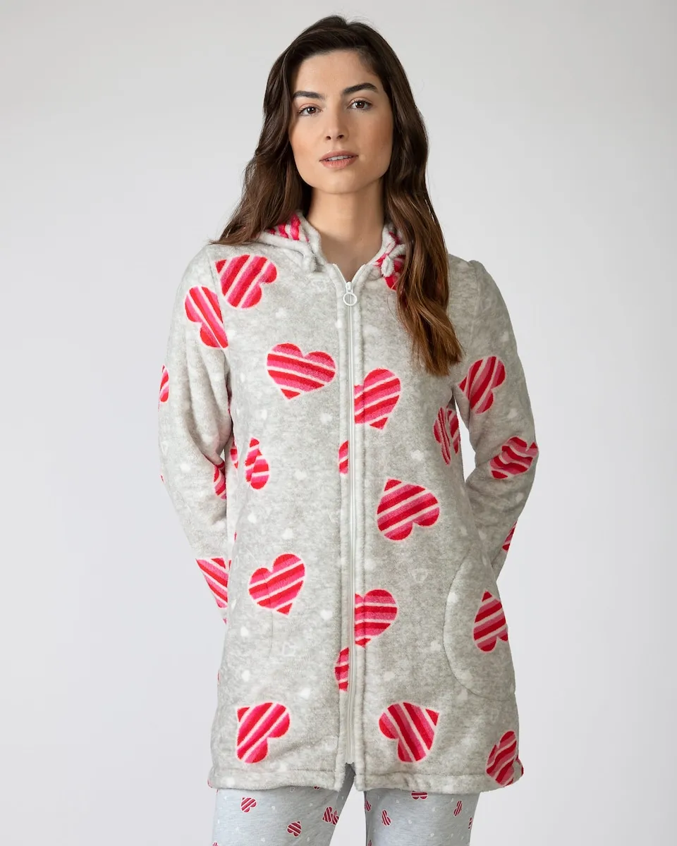 Женский короткий халат на застежке-молнии Massana, серый
Женский короткий халат на застежке-молнии Massana, серый