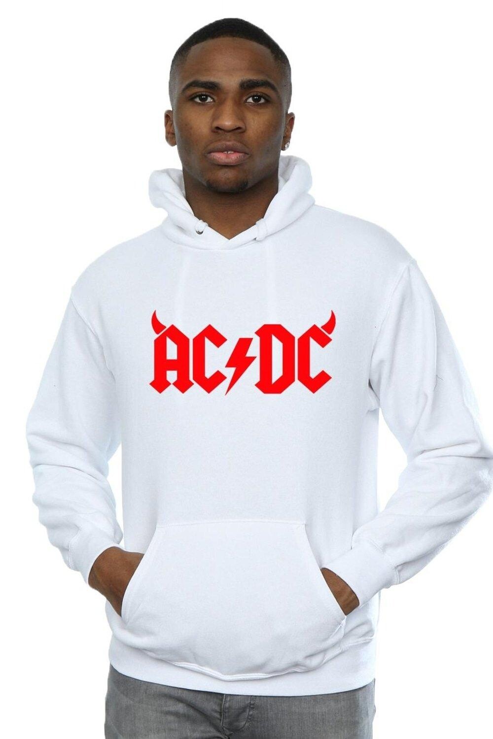 Толстовка с логотипом Horns AC/DC, белый 
Толстовка с логотипом Horns AC/DC, белый