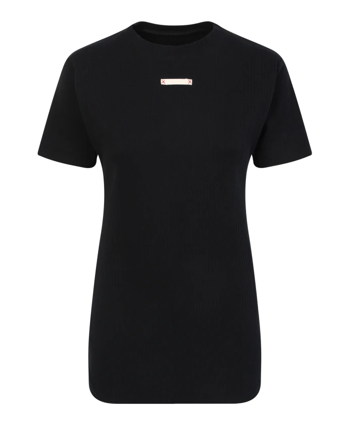 Хлопковая футболка с нашивкой логотипом Maison Margiela, черный
Хлопковая футболка с нашивкой логотипом Maison Margiela, черный