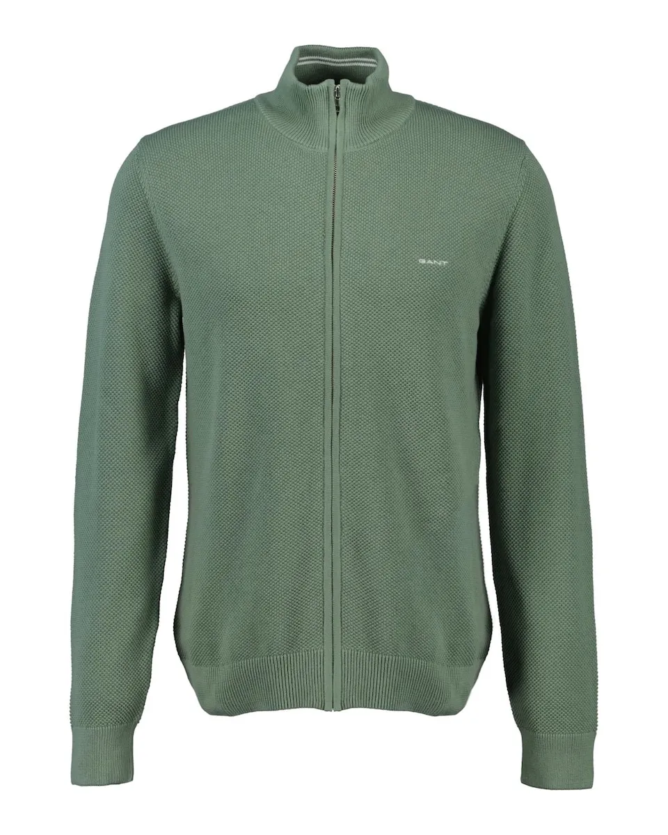 Мужской кардиган с высоким воротом и структурой пике Gant, зеленый
Мужской кардиган с высоким воротом и структурой пике Gant, зеленый