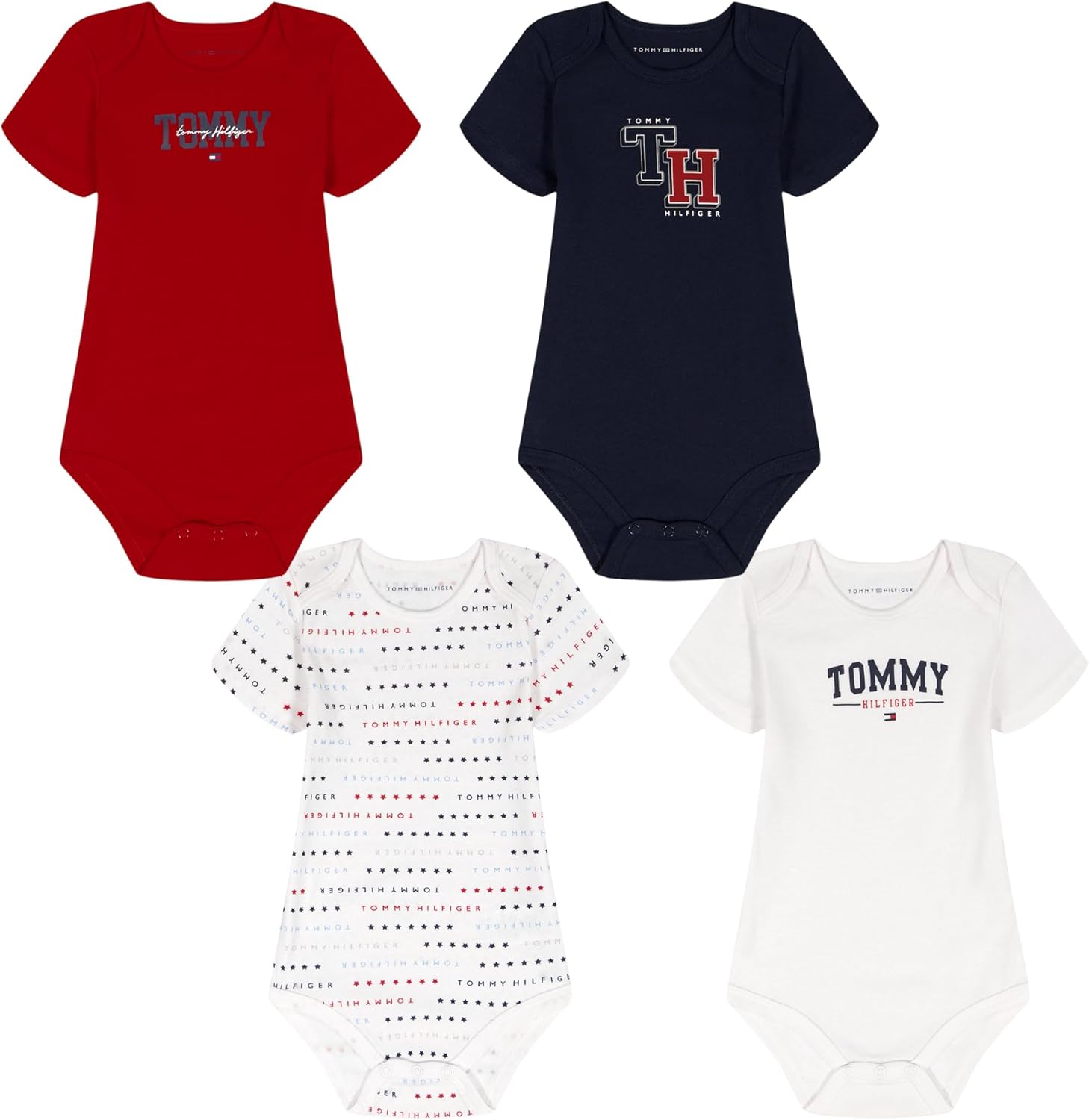 Tommy Hilfiger baby-boys 4 Pk Ss Bodysuit, Red/Navy/White
Tommy Hilfiger baby-boys 4 Pk Ss Bodysuit, Red/Navy/White