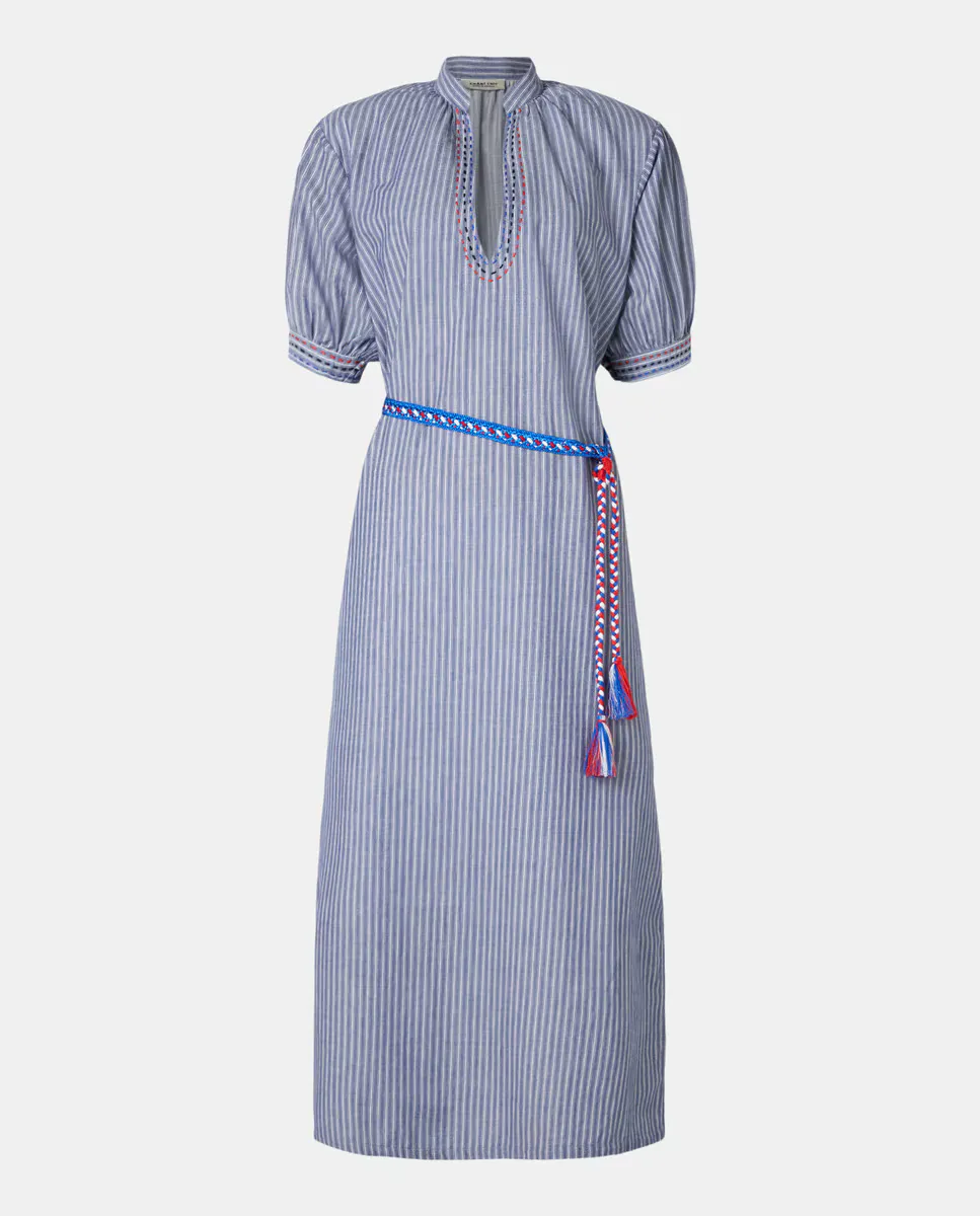 Хлопковый кафтан с полосатым принтом Chabi Chic, синий
Хлопковый кафтан с полосатым принтом Chabi Chic, синий