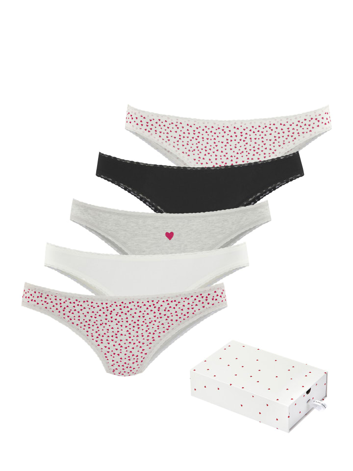Трусы LASCANA, цвет creme, grau, schwarz, rot 
Трусы LASCANA, цвет creme, grau, schwarz, rot