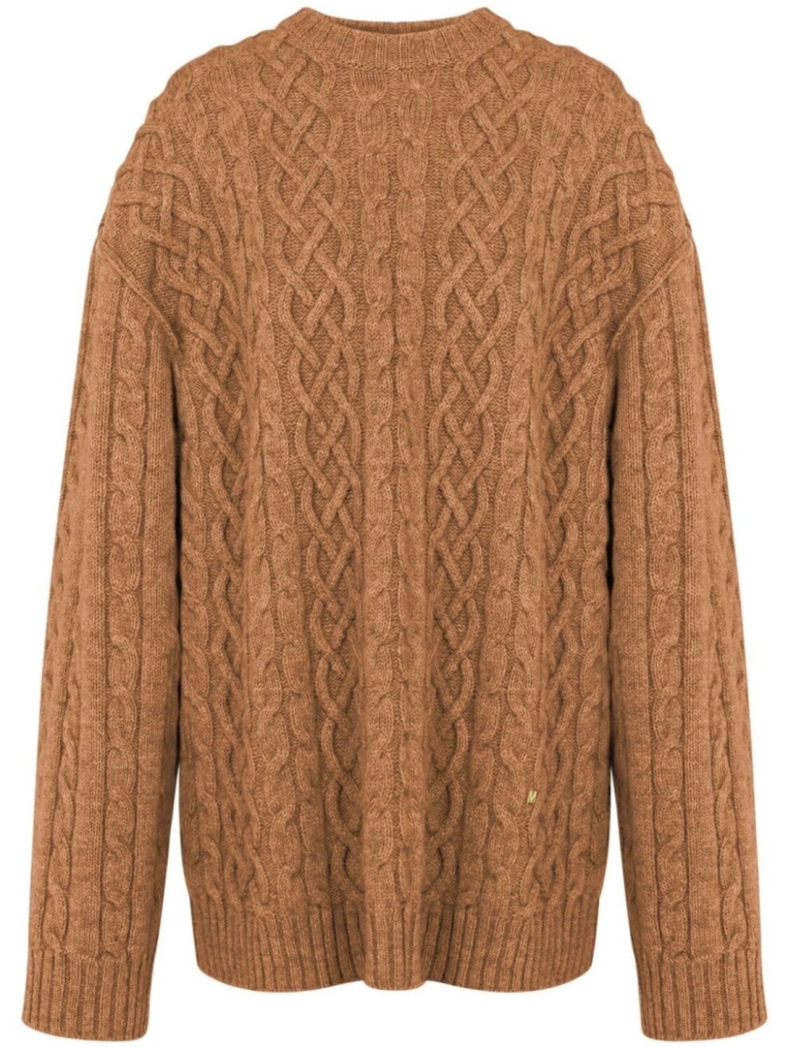 Moschino джемпер из вирджинской шерсти фактурной вязки, коричневый 
Moschino джемпер из вирджинской шерсти фактурной вязки, коричневый