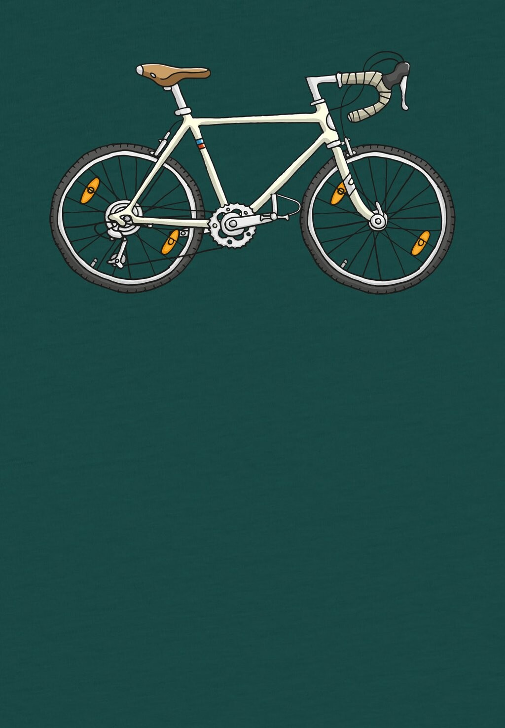 Принт на футболке Bike watapparel, темно-зеленый 
Принт на футболке Bike watapparel, темно-зеленый