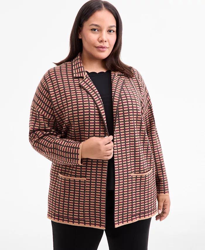 Пальто-коатиган больших размеров с открытым передом AK Anne Klein, коричневый
Пальто-коатиган больших размеров с открытым передом AK Anne Klein, коричневый