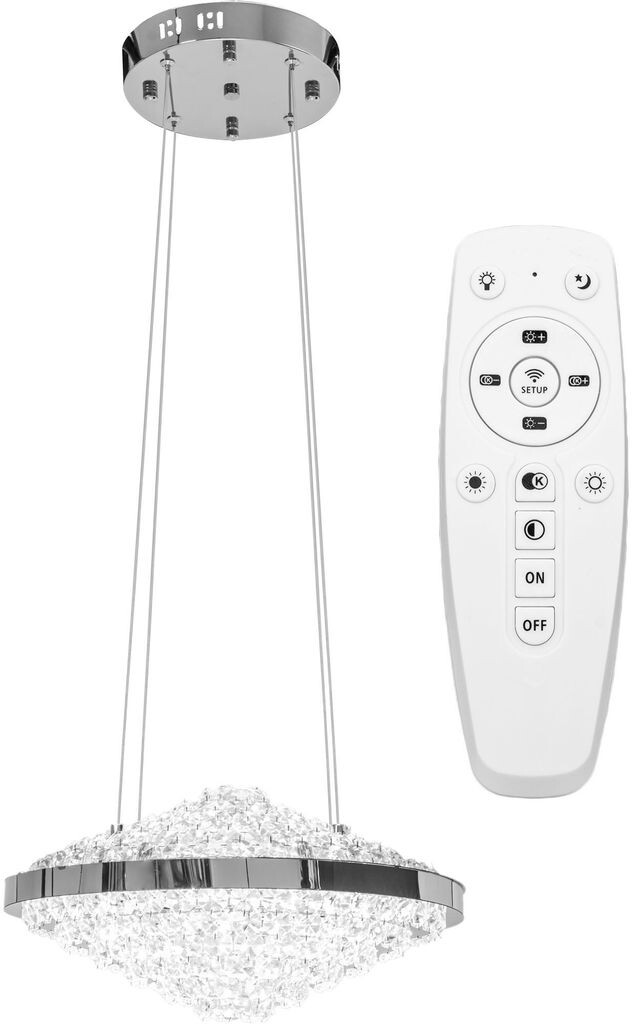 Подвесной светильник Toollight App774-1Cp Crystal Led + пульт дистанционного управления 1 источник света 38X38X19-90 см, регулируемый Toolight, серебро
Подвесной светильник Toollight App774-1Cp Crystal Led + пульт дистанционного управления 1 источник света 38X38X19-90 см, регулируемый Toolight, серебро