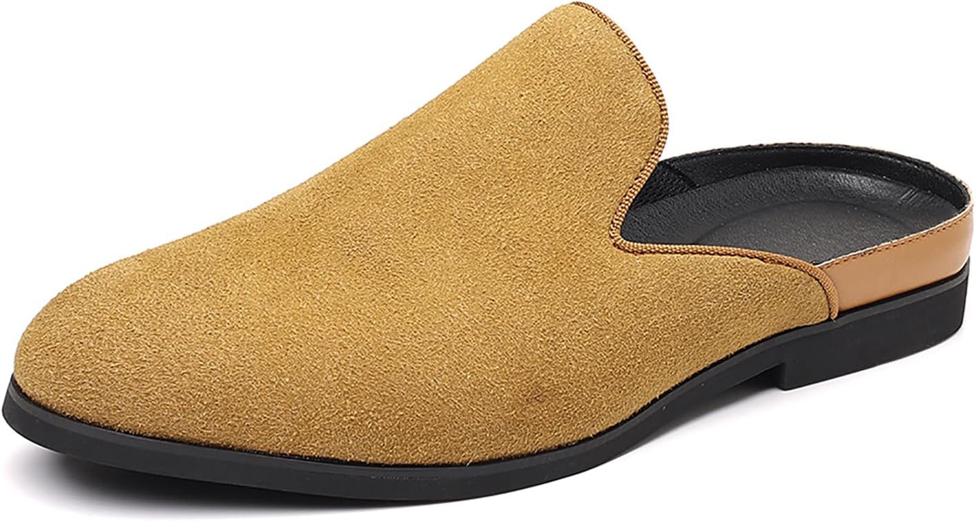 Мужские замшевые мюли и сабо BOEGBNW с закрытым носком, на плоской подошве, без задника, с удобной посадкой, низким каблуком, повседневные туфли-лодочки, нескользящие полусандалии с ремешком сзади, для вождения и делового стиля, Sand
Мужские замшевые мюли и сабо BOEGBNW с закрытым носком, на плоской подошве, без задника, с удобной посадкой, низким каблуком, повседневные туфли-лодочки, нескользящие полусандалии с ремешком сзади, для вождения и делового стиля, Sand
