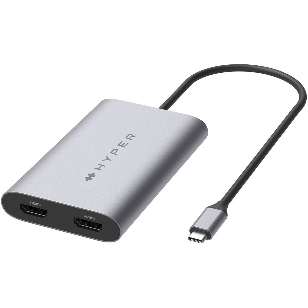 HYPER HyperDrive Dual 4K HDMI USB Type-C Adapter HDM1
HYPER HyperDrive Dual 4K HDMI USB Type-C Adapter HDM1
