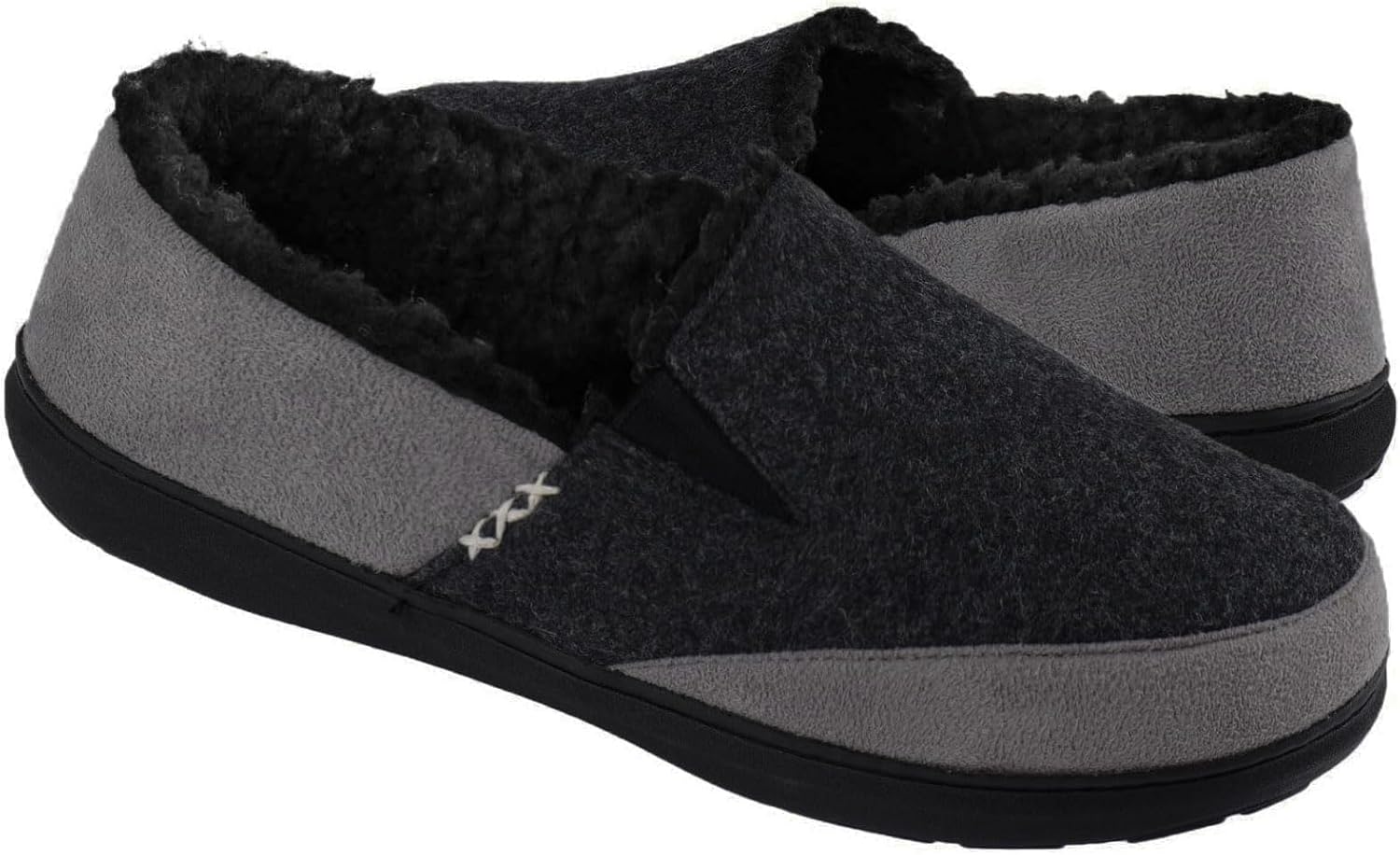 Мужские удобные шерстяные тапочки Zigzagger для дома и улицы, теплые мягкие с меховой подкладкой, подошва из памяти формы, верх из замши, черный
Мужские удобные шерстяные тапочки Zigzagger для дома и улицы, теплые мягкие с меховой подкладкой, подошва из памяти формы, верх из замши, черный