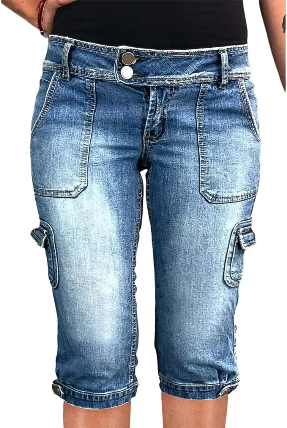 Женские карго-джинсы Flamingals с низкой посадкой и карманами
Женские карго-джинсы Flamingals с низкой посадкой и карманами