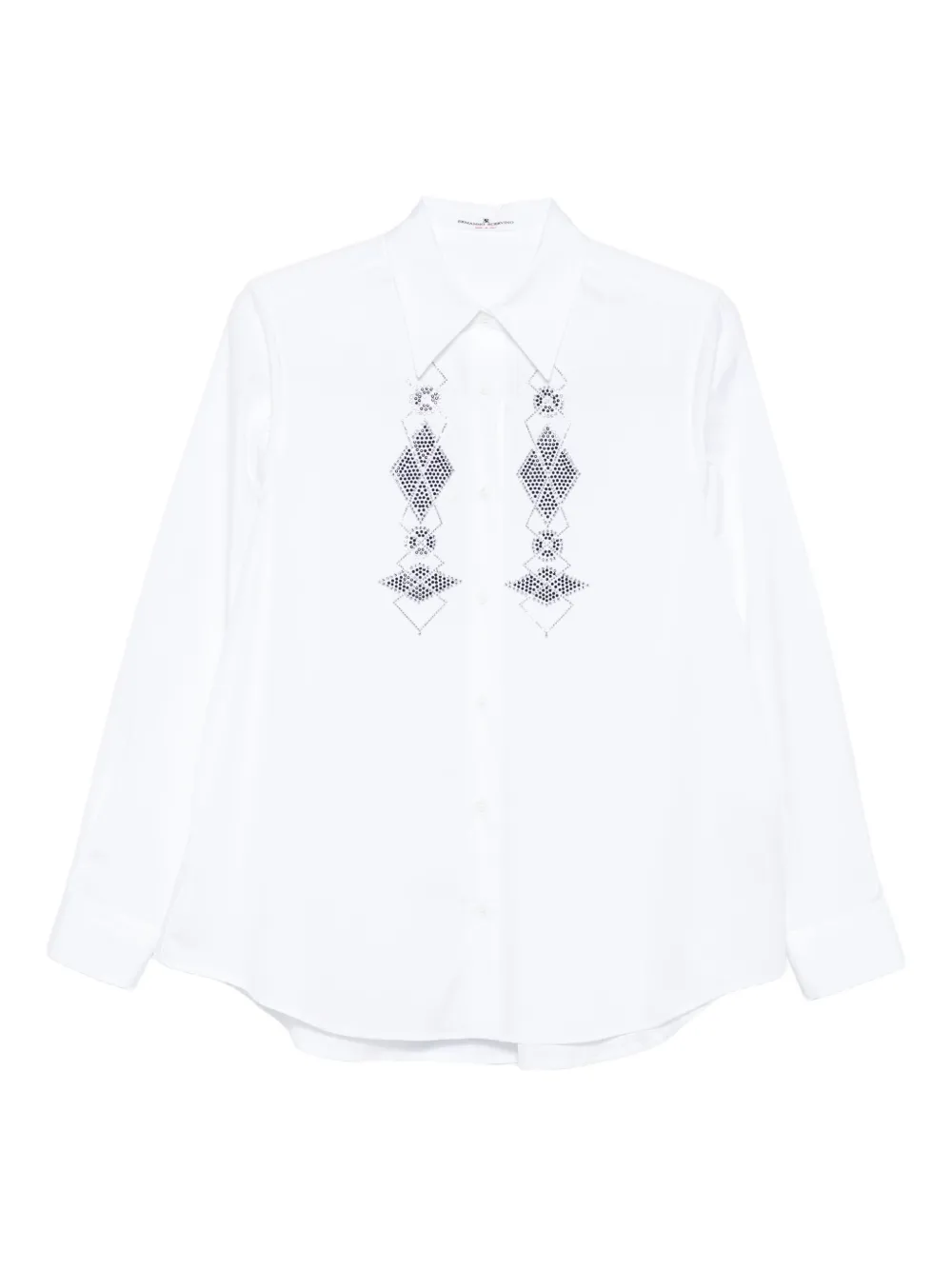 Хлопковая рубашка с геометрическим узором Ermanno Scervino, белый
Хлопковая рубашка с геометрическим узором Ermanno Scervino, белый