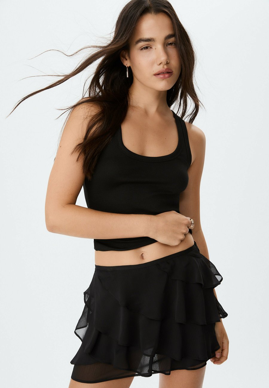 Юбка Stradivarius RUFFLED, Black
Юбка Stradivarius RUFFLED, Black