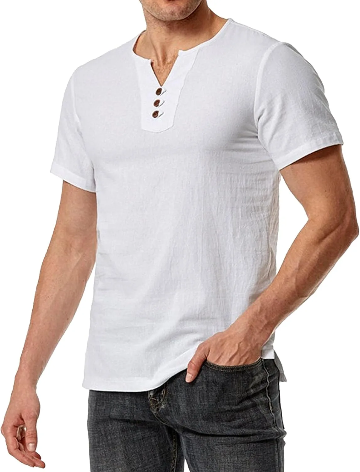 Мужская хлопковая футболка с V-образным вырезом и коротким рукавом Zylphorix
Мужская хлопковая футболка с V-образным вырезом и коротким рукавом Zylphorix