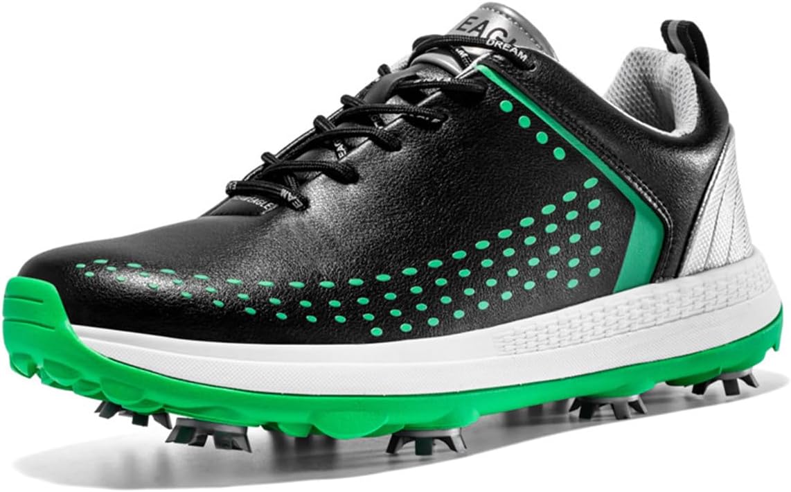 Мужские прогулочные кроссовки с шипами, легкие, водонепроницаемые, для гольфа, устойчивые к скольжению, удобные, модные кроссовки Omcam, черный
Мужские прогулочные кроссовки с шипами, легкие, водонепроницаемые, для гольфа, устойчивые к скольжению, удобные, модные кроссовки Omcam, черный