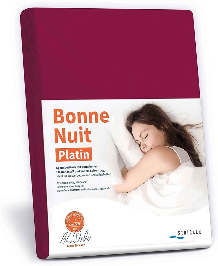 Простыня 180-200 x 200-220см - BLACKBERRY - для водяных и пружинных кроватей Bonne Nuit Platin 240г/м² Strickerchemie
Простыня 180-200 x 200-220см - BLACKBERRY - для водяных и пружинных кроватей Bonne Nuit Platin 240г/м² Strickerchemie