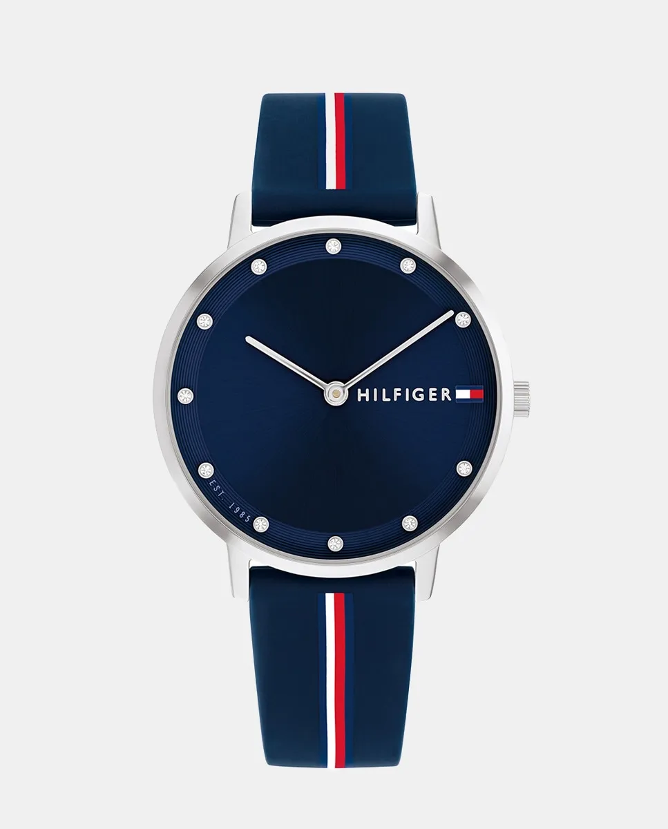 Pippa Le 1782736 многофункциональные синие силиконовые женские часы Tommy Hilfiger, синий 
Pippa Le 1782736 многофункциональные синие силиконовые женские часы Tommy Hilfiger, синий