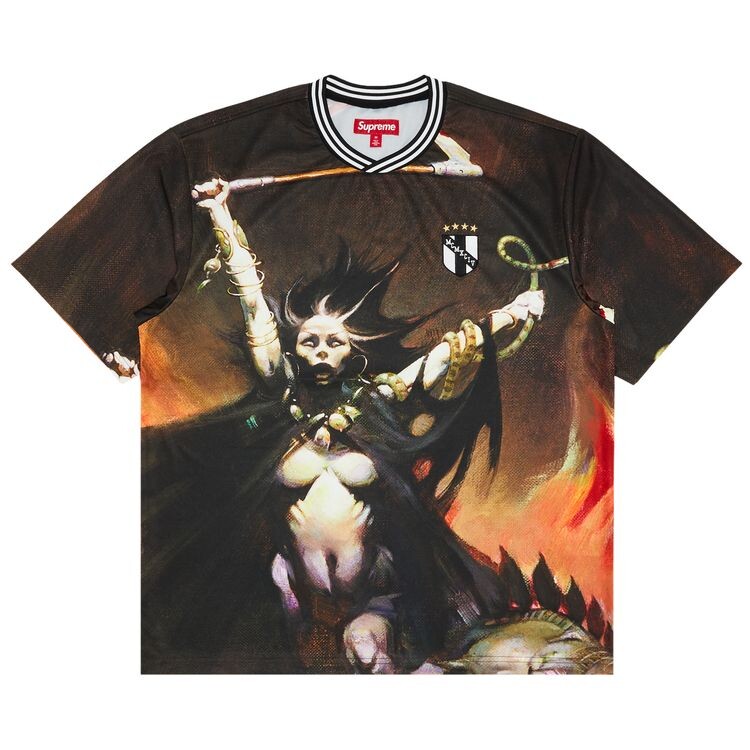 Джерси Supreme x Frank Frazetta Soccer Jersey Woman With Scythe, разноцветный 
Джерси Supreme x Frank Frazetta Soccer Jersey Woman With Scythe, разноцветный
