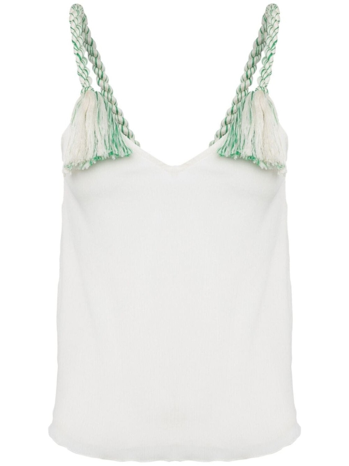 JW Anderson топ с V-образным вырезом и кисточками, белый
JW Anderson топ с V-образным вырезом и кисточками, белый