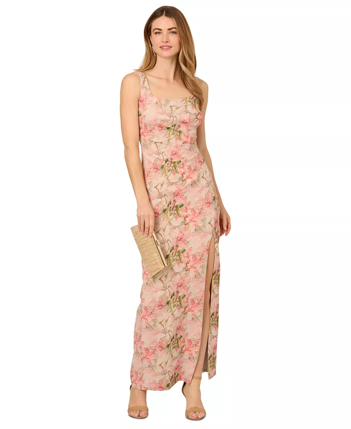 Женское жаккардовое платье-колонна с высоким разрезом Adrianna Papell, розовый
Женское жаккардовое платье-колонна с высоким разрезом Adrianna Papell, розовый