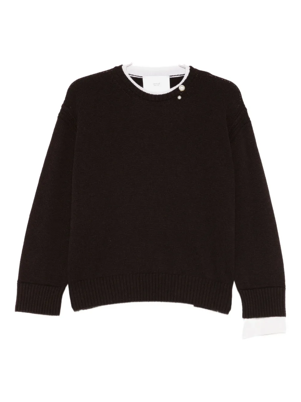 Свитер с отделкой жемчугом Vanisè, коричневый
Свитер с отделкой жемчугом Vanisè, коричневый