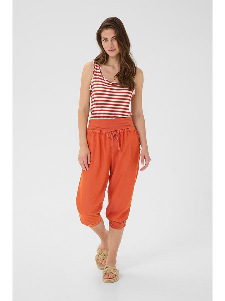 Cream Брюки-капри "Linee" оранжевого цвета
Cream Брюки-капри "Linee" оранжевого цвета