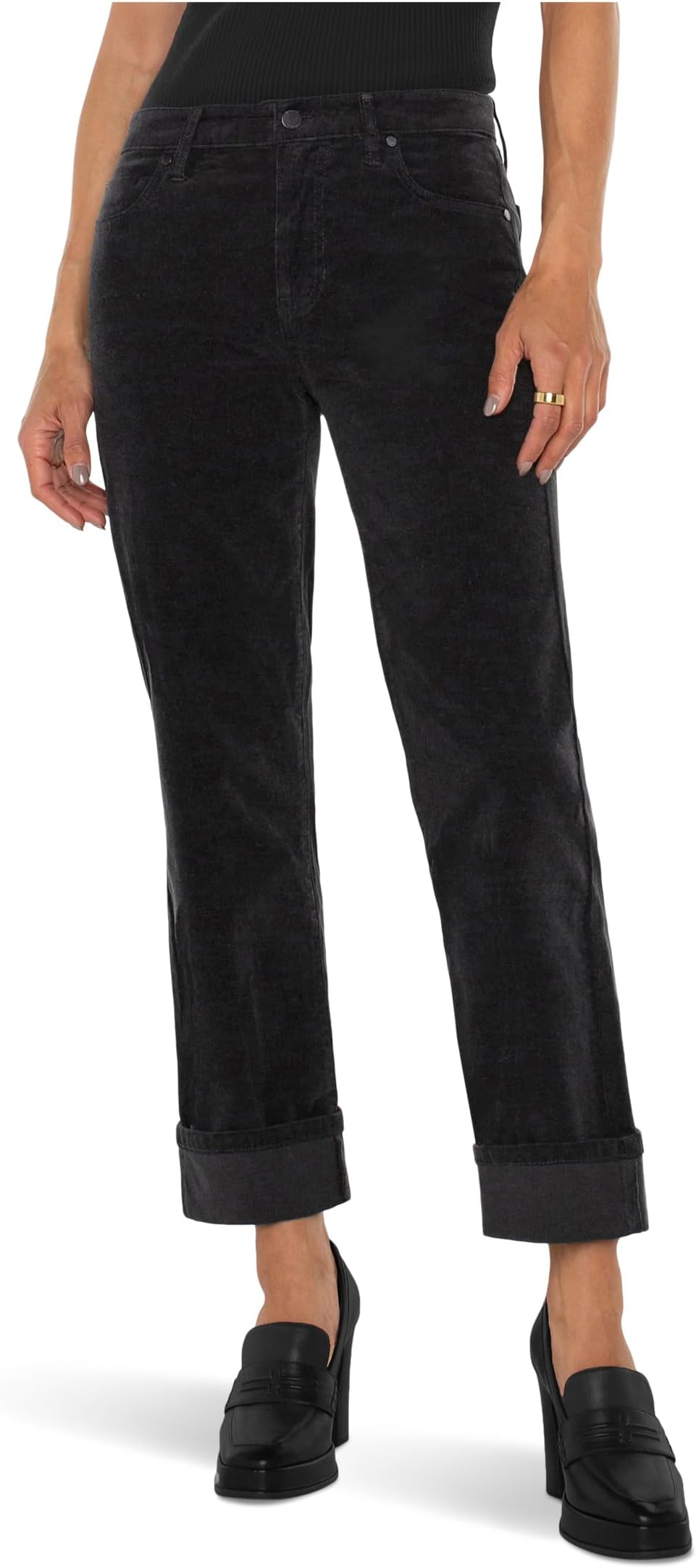 Женские вельветовые брюки Marley Girlfriend с манжетами Liverpool Los Angeles, Charcoal Slate
Женские вельветовые брюки Marley Girlfriend с манжетами Liverpool Los Angeles, Charcoal Slate