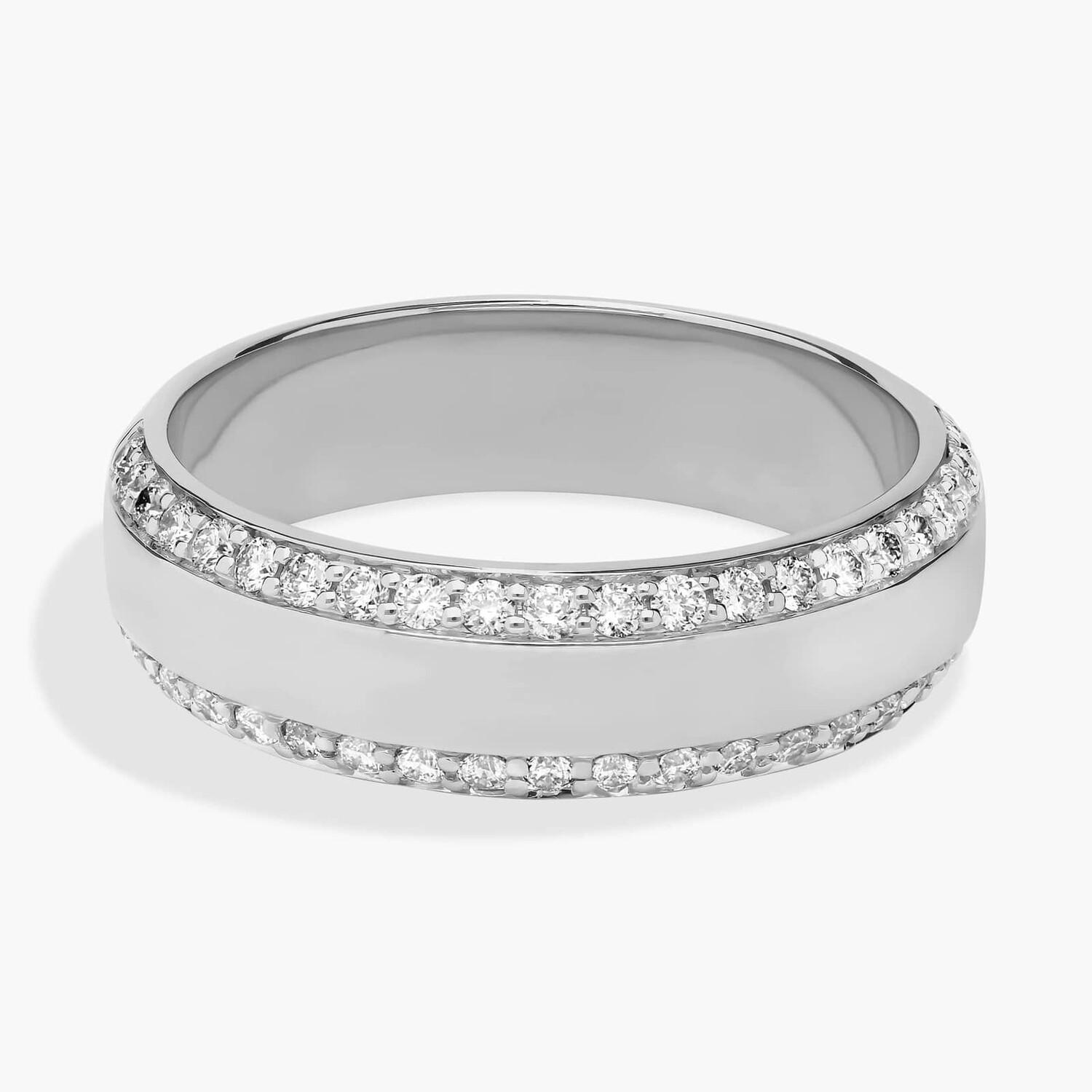 Мужское кольцо с бриллиантами со скошенными краями из 14-каратного белого золота (6,5 мм, 5/8 карата, двойной огранки) Blue Nile
Мужское кольцо с бриллиантами со скошенными краями из 14-каратного белого золота (6,5 мм, 5/8 карата, двойной огранки) Blue Nile