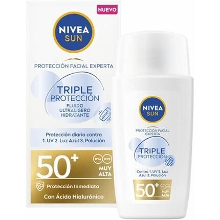 Сверхлегкий флюид для лица Sun Triple Protection SPF50 40 мл Nivea
Сверхлегкий флюид для лица Sun Triple Protection SPF50 40 мл Nivea