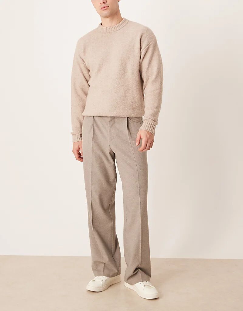 Элегантные широкие брюки со складками из фланели цвета песочного камня от ASOS DESIGN
Элегантные широкие брюки со складками из фланели цвета песочного камня от ASOS DESIGN