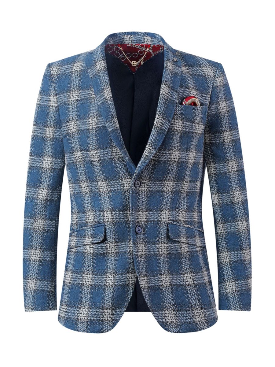 Спортивное приталенное пальто в клетку Elie Balleh, синий
Спортивное приталенное пальто в клетку Elie Balleh, синий