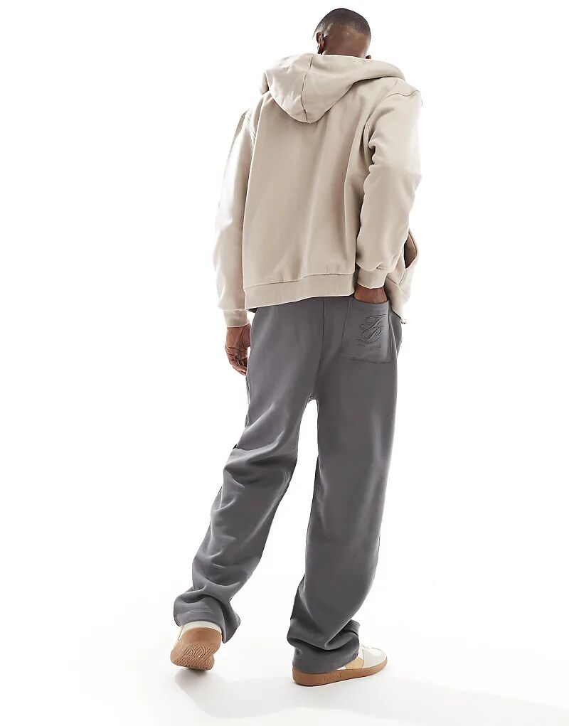 Широкие брюки-джоггеры с принтом высокой посадки в угольном цвете ASOS DESIGN 
Широкие брюки-джоггеры с принтом высокой посадки в угольном цвете ASOS DESIGN